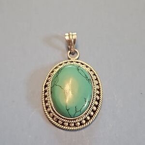 Sterling silver and turquoise pendent